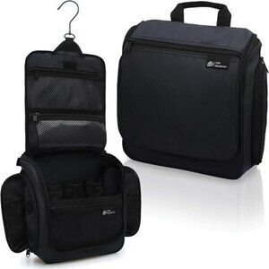 Large hanging travel toiletry bag water resistant makeup cosmetic organizer case
